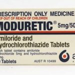 Moduretic Amiloride and Hydrochlorothiazide. 50 x 5/50mg